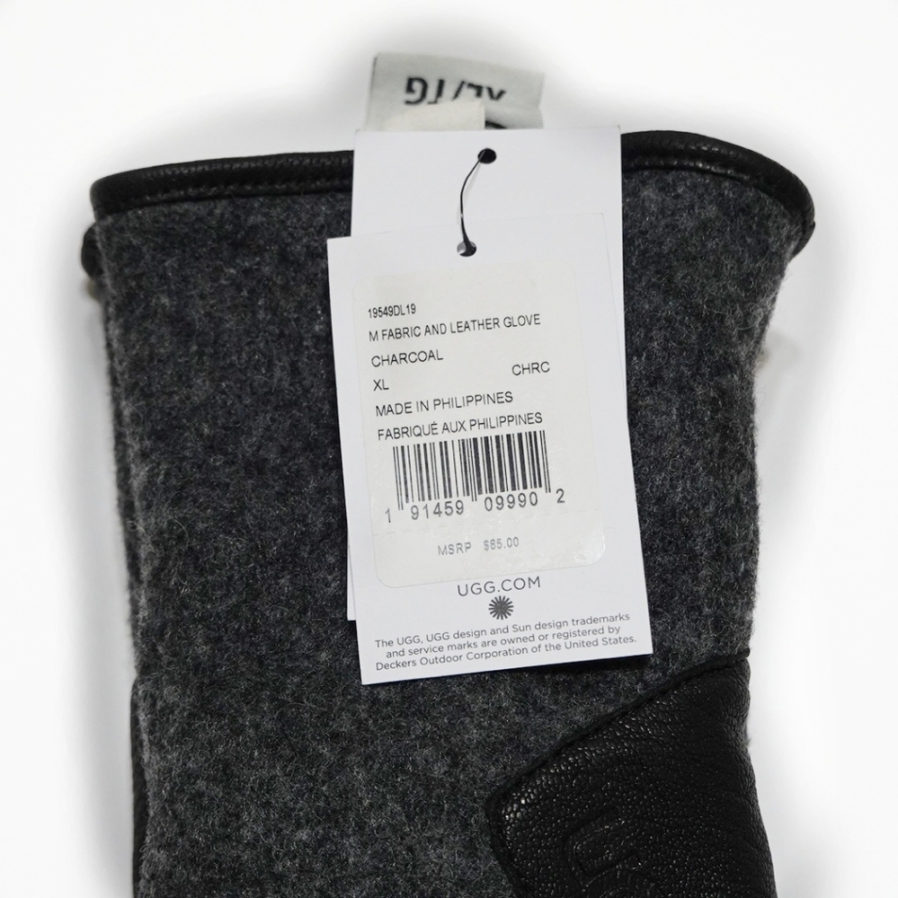 UGG FABRIC & LEATHER GLOVES - Picture 3 of 3